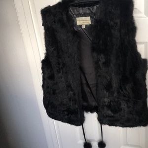 Genuine rabbit fur vest.